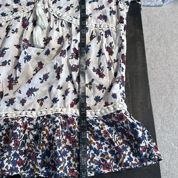 Promesa Boho Floral Lace Trim Blouse Size Large - Picture 8 of 8